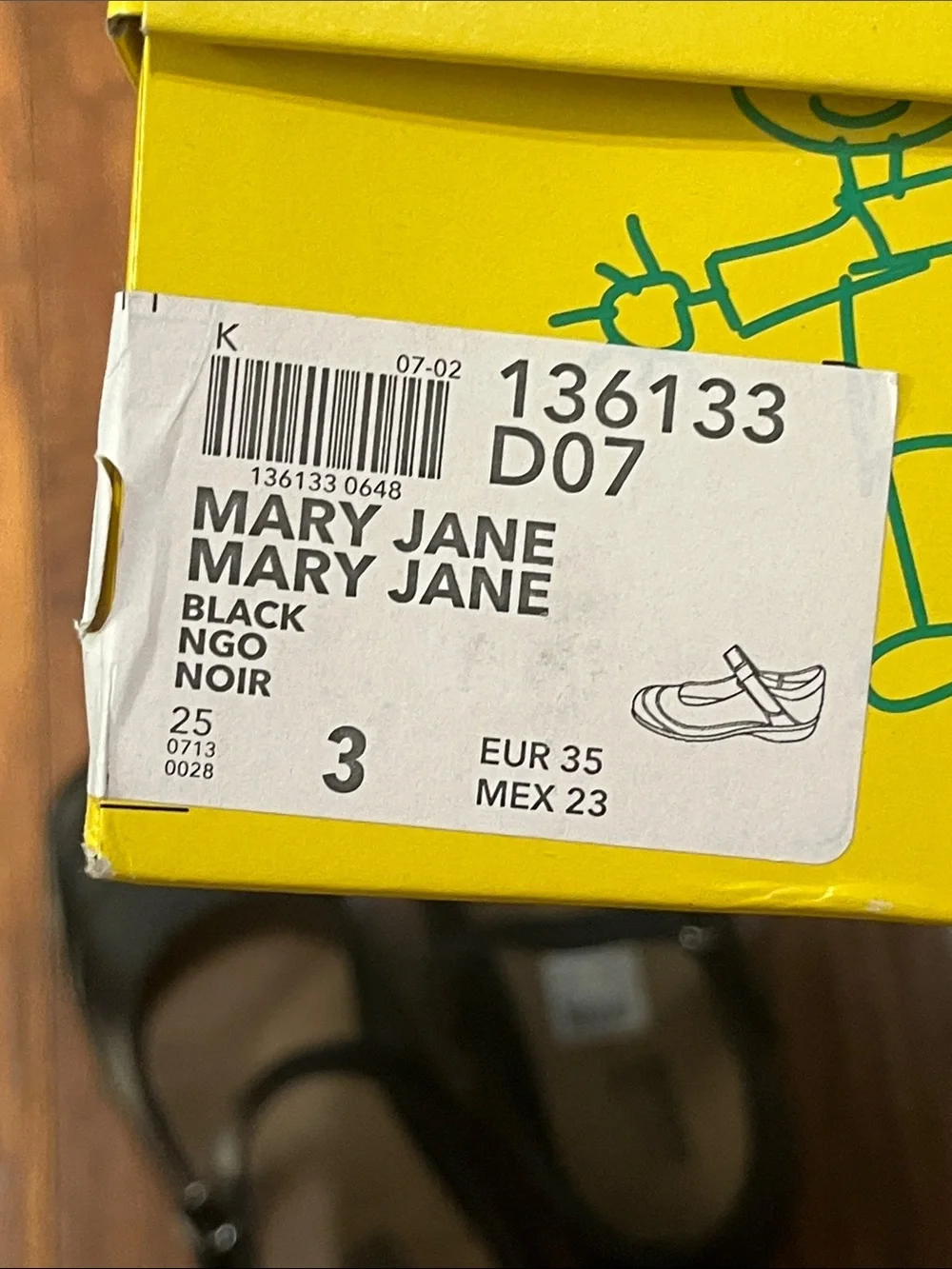 smartfit Black Big Girls Mary Jane Dress Shoes Velcro close